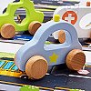 Bērnu koka stumjama rotaļlieta policijas automašīnai Tooky