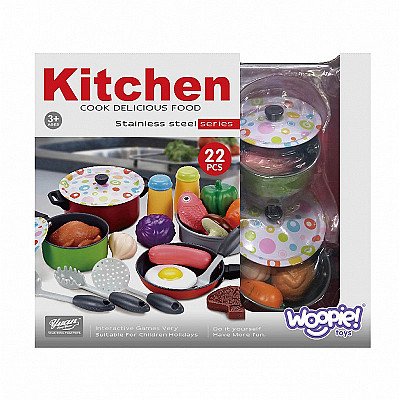 Bērnu virtuves komplekts ar Woopie produktiem