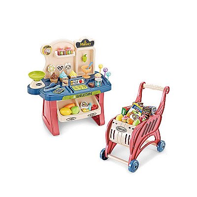 Rotaļlietu komplektu veikals ar ratiņiem un piederumiem Woopie
