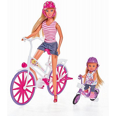 Stefija un Evija mīl riteņbraukšanu