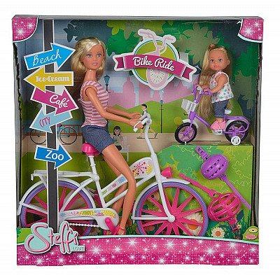 Stefija un Evija mīl riteņbraukšanu