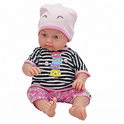 Whoopie Doll Clothes Cepumu komplekts Džemperis, T-krekls, Šorti, Cepure 43-46 cm