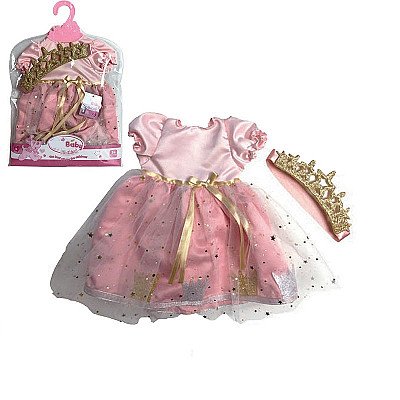 Whoopie lelles kleitas komplekts Princeses kroņa kleita 43-46 cm