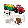 Mazo fermeru komplekts Traktoru piekabi Dzīvnieki 10 El.