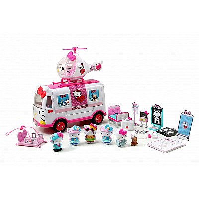 Dickie Hello Kitty ātrās palīdzības automašīnu glābšanas figūru helikopters