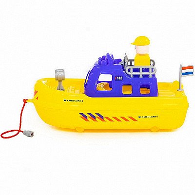 Peldēšanās laiva Ambulance Ātrās palīdzības glābšanas laiva figūriņa