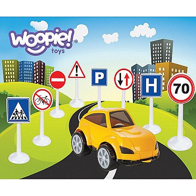 Woopie Mini ceļa zīmju izglītojošs komplekts 16 El. Automašīna