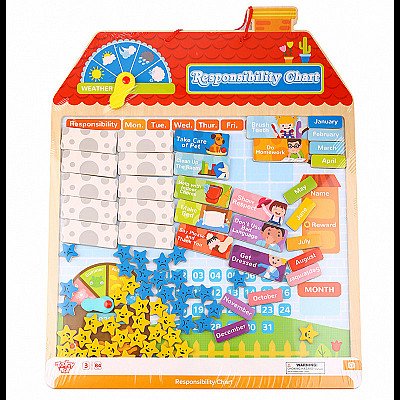Tooky Toy Wooden Atbildīgas uzvedības diagrammas kalendārs