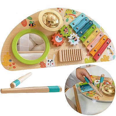 Tooky rotaļlietu daudzfunkcionāls instruments mūzikas centra ksilofona zobu bakstāmie Tarka bungu šķīvju nūjas