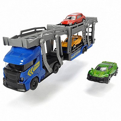 Dickie City 3 Car Transporter Blue