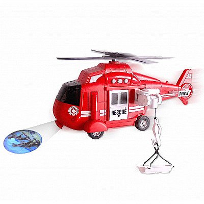 Liels bērnu glābšanas helikopters ar 1:16 projektoru Woopie