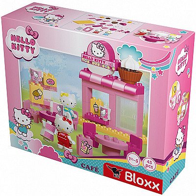 Bērnu klucīši Bloxx Hello Kitty Cafe +2 Figūras 45 gab.