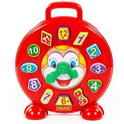 Bērnu pulkstenis palīdzēs apgūt krāsas/formas/skaitļus/stundas Klaunu pulkstenis