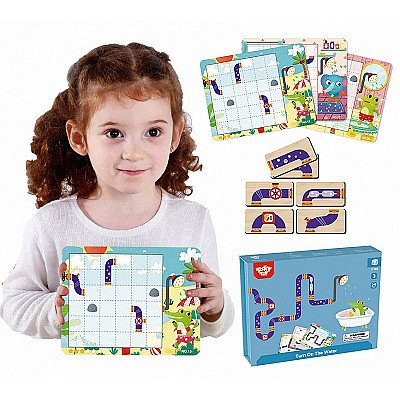 Tooky Toy Loģiskā galda spēle Magnētiskā puzle bērniem 40 El.