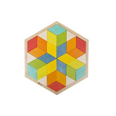 Koka 3D krāsainas puzles