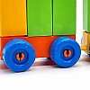 Ecoiffier Abrick krāsains ķieģeļu vilciena burti un cipari
