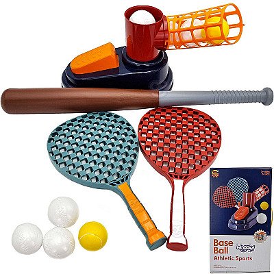 Woopie beisbola badmintona sporta komplekts bērniem, 4 bumbiņas