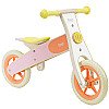 Klasisks pasaules koka bērnu skriešanas velosipēds, kluss, oranžs