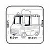 Pink Food Truck 2in1 Virtuve un transportlīdzekļi Pārtikas piederumi Virtuves piederumi 50 El.