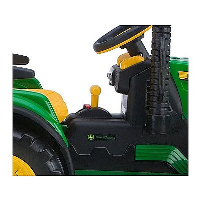 Bērnu traktors John Deere ar akumulatoru un piekabi