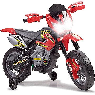 Elektriskais motocikls bērniem 6V Red Feber