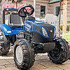 Falk pedāļu traktors New Holland liels ar piekabi no 3 gadiem
