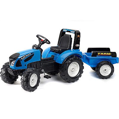 Falk kultivētais traktors Landini Blue ar piekabi no 3 gadiem