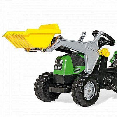 Deutz-Fahr bērnu traktors ar piekabi un iekrāvēju