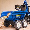 Falk Tractor New Holland pedālis zils ar piekabi no 3 gadiem