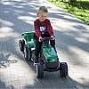 Woopie Green Pedal Tractor Farmer Gotrac Maxi ar piekabes klusiem riteņiem