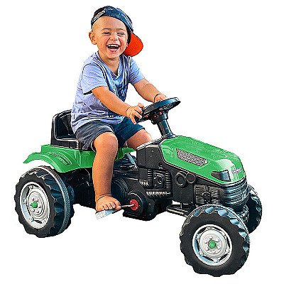 Woopie Farmer Gotrac pedāļu traktors ar klusiem riteņiem