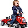 Falk Tractor Baby Mac Cormick Red ar piekabi no 1 gada