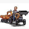 Falk Orange Tractor Case Ih ekskavators ar piekabes pārvietošanas kausu