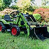 Falk Claas Avec zaļais pedāļu traktors ar piekabi no 3 gadiem
