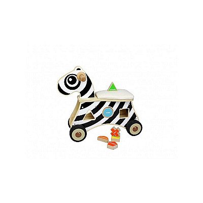 Bērnu koka šūpošanas mašīna Zebras ar čūsku sugu Masterkidz