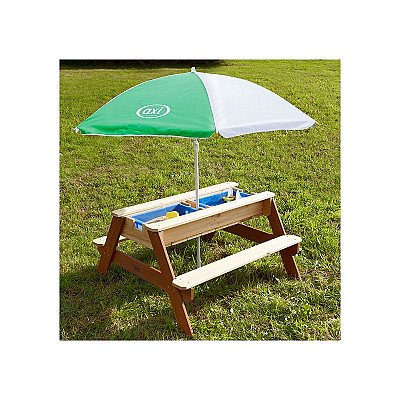 Axi Nick piknika galds ar soliņu, lietussargu un ūdens/smilšu traukiem