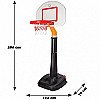 Regulējams basketbola statīvs bērniem ar grozu Woopie 280 cm.
