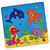 Koka puzle bērniem ar jūras dzīvniekiem