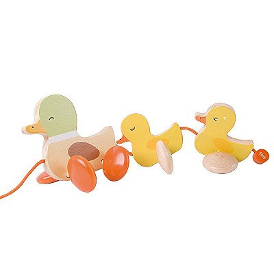 Koka vilkšanas rotaļlieta Ducks Classic World