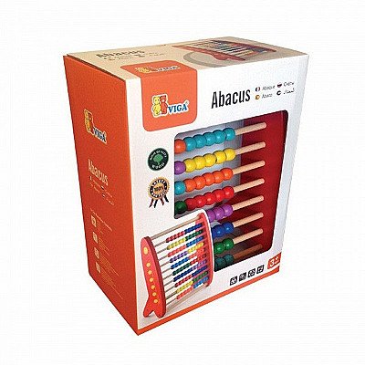 Koka krāsaini cipari/abacus bērniem Viga