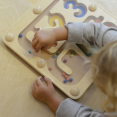 Bērnu koka magnētiskais labirints apgūst skaitļus 1-5 Masterkidz