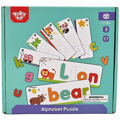 Bērnu alfabēta mīkla ar burtiem vārdiem dzīvnieki Tooky Toy