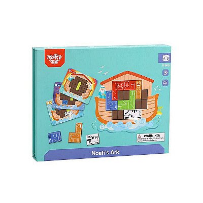 Koka magnētiskā puzle bērniem Noasa šķirsta rotaļlieta Tooky