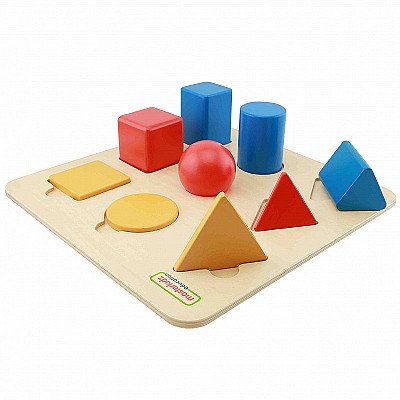 Bērnu izglītojoša krāsu un formu koka puzle Masterkidz