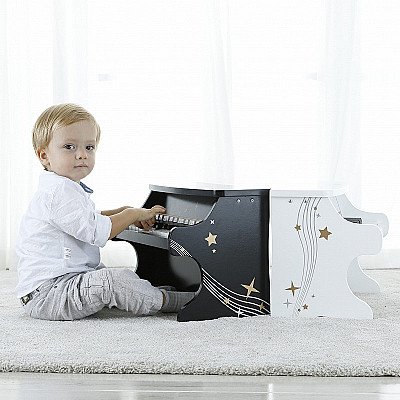 Melnas koka klavieres bērniem Classic World