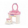 Step2 Meiteņu tualetes galdiņš ar spoguļattēlu ar lampām baltā un rozā krāsā