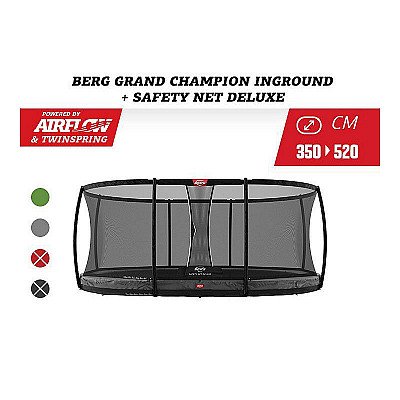 Berg Batuts Grand Champion Inground 520 Black + Deluxe Seif Net