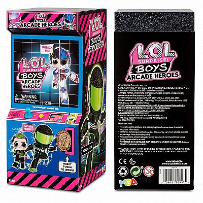 L.o.l Surprise Boys Arcade Heroes Forša kaķu lelle spēļu automātā