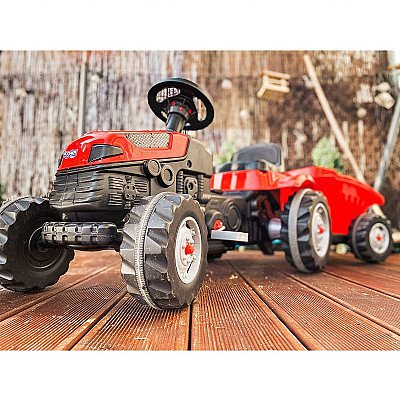 Woopie Farmer Gotrac Maxi pedāļa traktors ar piekabi