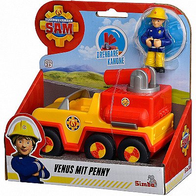 Simba ugunsdzēsējs Sam Venus mini darbības figūras transportlīdzeklis